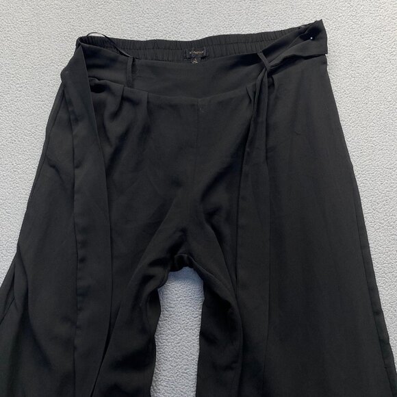 Miss Avenue pant Black wide leg palazzo travel easy care, Size Large,Elastic Wai - Picture 6 of 10